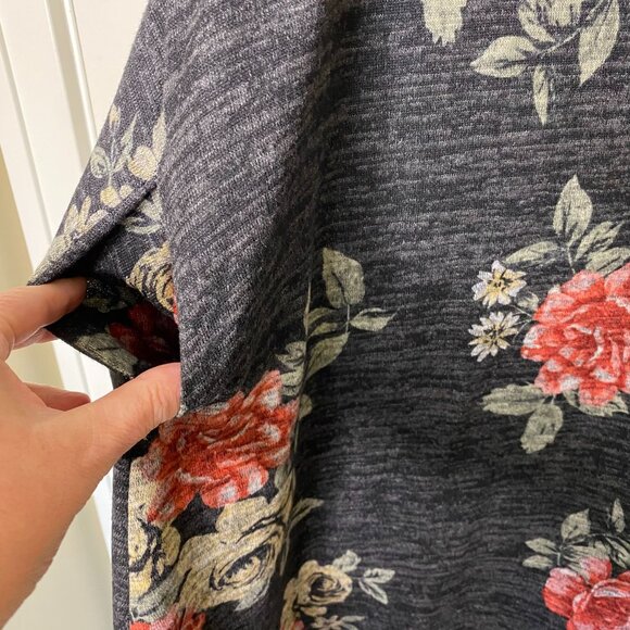 Be Stage S Floral A-Line Dress Made in USA Comfy Stretch Casual Romantic Boho - Picture 5 of 8